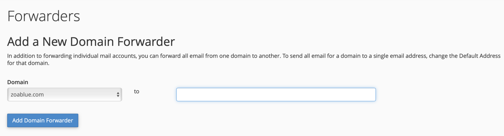Create an Email Domain Forwarder